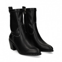 Botin Tachuelas Napa Elastica Negro  LODI