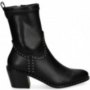 Botin Tachuelas Napa Elastica Negro  LODI