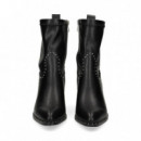 Botin Tachuelas Napa Elastica Negro  LODI
