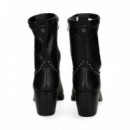 Botin Tachuelas Napa Elastica Negro  LODI