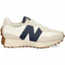 Deportivo Ante+nylon Azul+blanco  NEW BALANCE