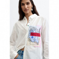 Camisa Bolsillo Estampado 100% Algodón Desigual