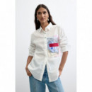 Camisa Bolsillo Estampado 100% Algodón Desigual