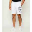 Bermuda EA7 Emporio Armani blanca logotipo negro