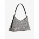 TH ICON SHOULDER BAG JACQUARD BLUE MONO