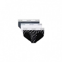 HIP BRIEF 3PK WHITE/COLLEGIATE LOGO BLAC