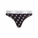 THONG COLLEGIATE LOGO SMALL+BLACK