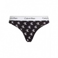 THONG COLLEGIATE LOGO SMALL+BLACK