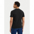 SS SLIM SUPIMA LOGO PATCH TEE BLACK