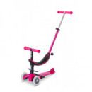 Patinete MINI2GROW 4EN1 Deluxe Magic Led Rosa  M-CRO