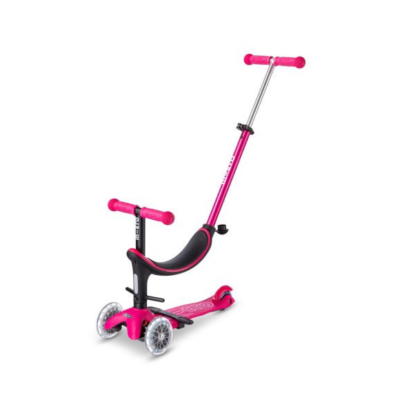 Patinete MINI2GROW 4EN1 Deluxe Magic Led Rosa  M-CRO