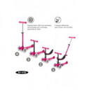 Patinete MINI2GROW 4EN1 Deluxe Magic Led Rosa  M-CRO