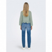 ONLY Jersey de Punto Verde 15233173-JADEITE