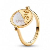 PANDORA Anillo Medallón Reversible con un Recubrimiento en Oro 164812C01