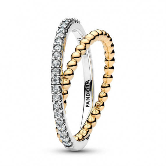 PANDORA Anillo en Plata de Ley y con un Recubrimiento en Oro 164827C01