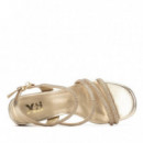 Xti Sandalias de mujer oro 145260-ORO