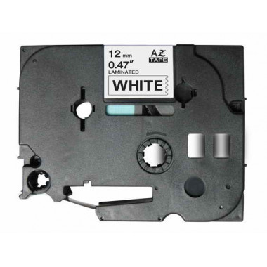 Cinta BROTHER P-touch Laminada Negro sobre Blanco 12MM 8M (TZE-231)