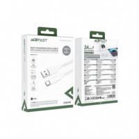Cable Usb-a a Usb-c ACEFAST C18-04 1.2 Metros Reforzado Blanco
