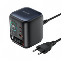 Cargador Sobremesa ACEFAST Z10 100W Gan 3X Usb-c y 1X Usb-a Pantalla