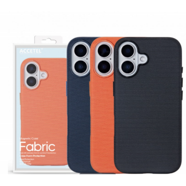 Funda Accetel Tex Fabric con Magsafe para iPhone 16/16Pro/16ProMax/17/17Pro/17ProMax/18Pro/18ProMax