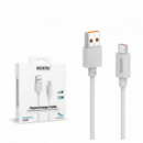 Cable Datos Accetel Carga Rápida para Xiaomi 120W USB-A USB-C 6A Blanco 1M CU2157