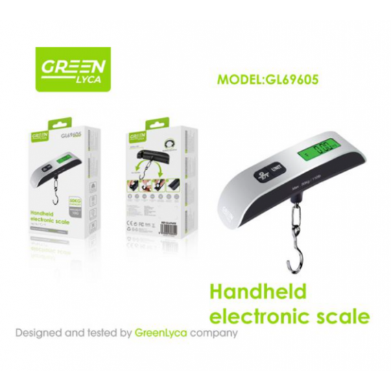 Bascula de Equipaje Greenlyca 50KG por 10G 1 Batería de Botones CR2032 GL69605  GREEN LYCA