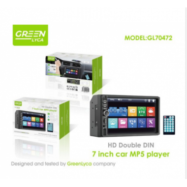 Reproductor Greenlyca MP5 para Coche de Doble Din 12V CC 7 Pulgadas 256GB GL70472