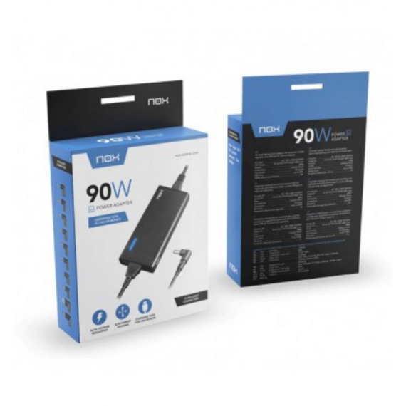 Cargador Portátil Notebook NOX 90W 10DC Negro NXPWR90NB
