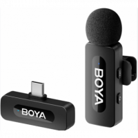 Micrófono de Solapa Inalámbrico BOYA Android Usb-c Negro BY-V10