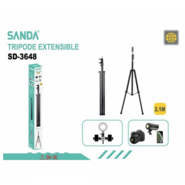 Tr&iacute;pode Extensible Sanda 2.1M Soporte de 3 Patas con Seguro SD-3648