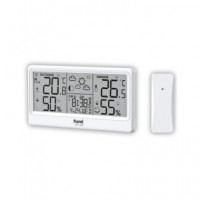 SAMI Estacion Barometrica LD-1124 con Sensor,Fase lunar,Calendario,Temperatura Interior Exterior,Hum