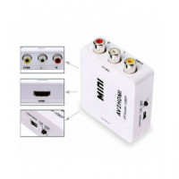 ANDOWL Conversor Salida AV 3 Rca A HDMI Entrada Full HD 1080 QY-V04/QY-V03