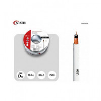 NIMO Cable Antena Coaxial RG-6 WIR9056 Por Metro 1.10mm/64 Hilos Blanco