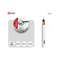 NIMO Cable Antena Coaxial RG-6 WIR9054 Por Metro 1.00mm/48 Hilos Blanco