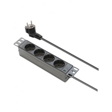 NIMO Regleta Para Rack 10" Con 4 ENchufes RKA0285 Negro