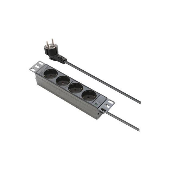 NIMO Regleta Para Rack 10" Con 4 ENchufes RKA0285 Negro