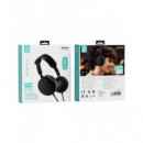 IKREA Auricular Estereo de Casco WC9454 Con Cable Jack 3.5mm y  Microfono Negro