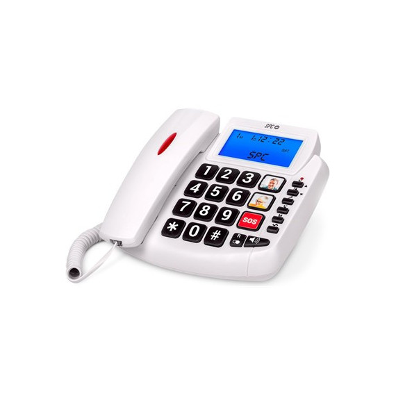 SPC Telefono SObremesa Con Teclas GRandes COMFORT VOLUME 2 Blanco