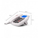 SPC Telefono SObremesa Con Teclas GRandes COMFORT VOLUME 2 Blanco