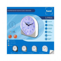 SAMI Reloj Despertador Analogico Ovalado S-9984L