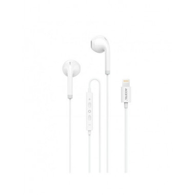 ACCETEL Auricular De Cable Con Toma Lightning EP1803 Blanco