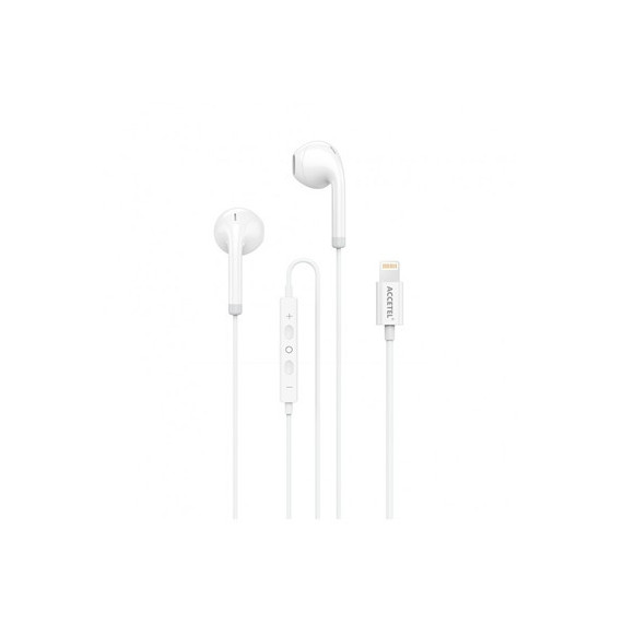 ACCETEL Auricular De Cable Con Toma Lightning EP1803 Blanco
