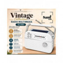 SAMI Radio Multimedia 3 Bandas y Solar RS-11863 Blanco