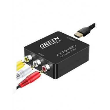 Green Lyca Convertidor Video Analogico (RCA) Entrada  a Digital (HDMI) Salida GL69404