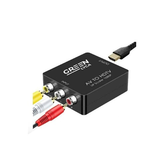 Green Lyca Convertidor Video Analogico (RCA) Entrada  a Digital (HDMI) Salida GL69404