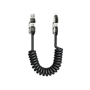NEW SCIENCE Cable Datos 4 En 1 Usb/ TIpo C a Lightning/TIpo C 240W 2Mts W-5