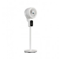 SYTECH Artico Ventilador de Pie SY-VLP70C Blanco 50W 8 Velocidades Temporizador Silencioso con Mando