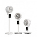 SYTECH ARTICO Ventilador de Pie SY-VLP70C Blanco 50W 8 Velocidades Temporizador Silencioso Con Mando