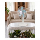 SYTECH ARTICO Ventilador 3 En 1 Pie Sobremesa Y Pared 50W 3 Vel  5 Aspas Silencioso Blanco SY-VLP393
