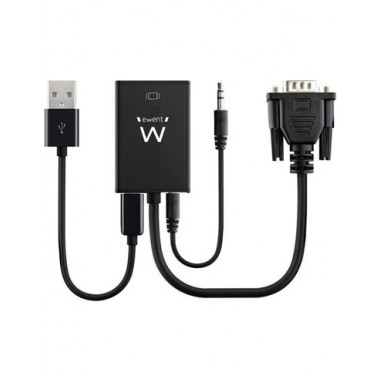 EWENT Convertidor Vga/M A Hdmi/H EW9866 Full HD